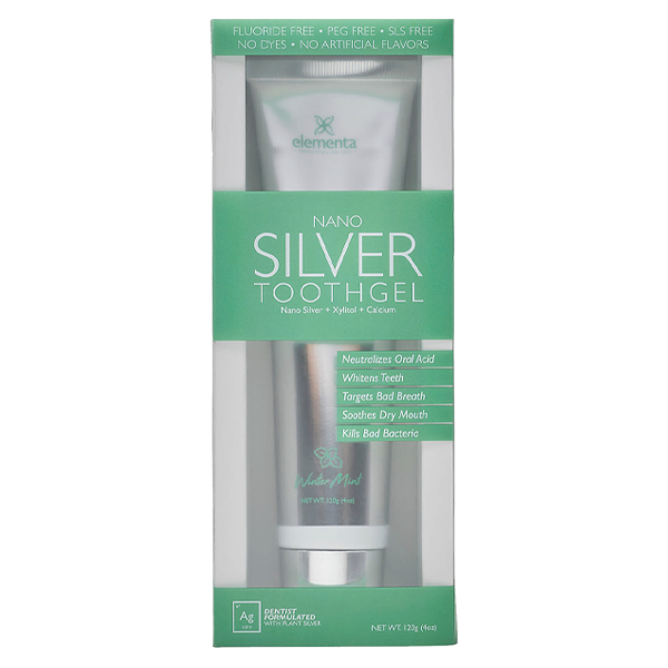 Elementa Nano Silver Tooth Gel - Wintermint - 4oz